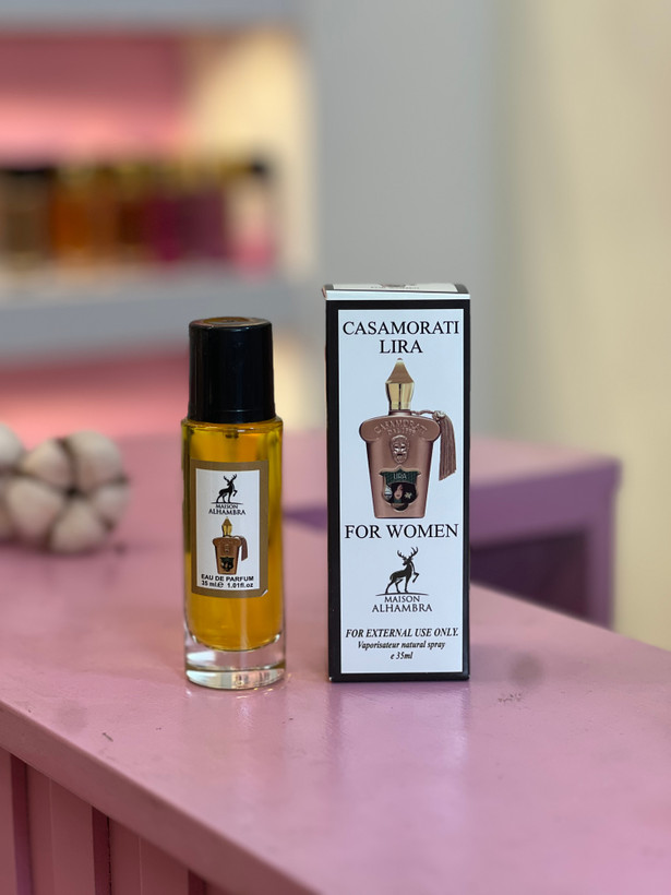 عطر ادوپرفیوم الحمبرا مدل کازاموراتی لیرا زنانه حجم ۳۵ میلی لیتر